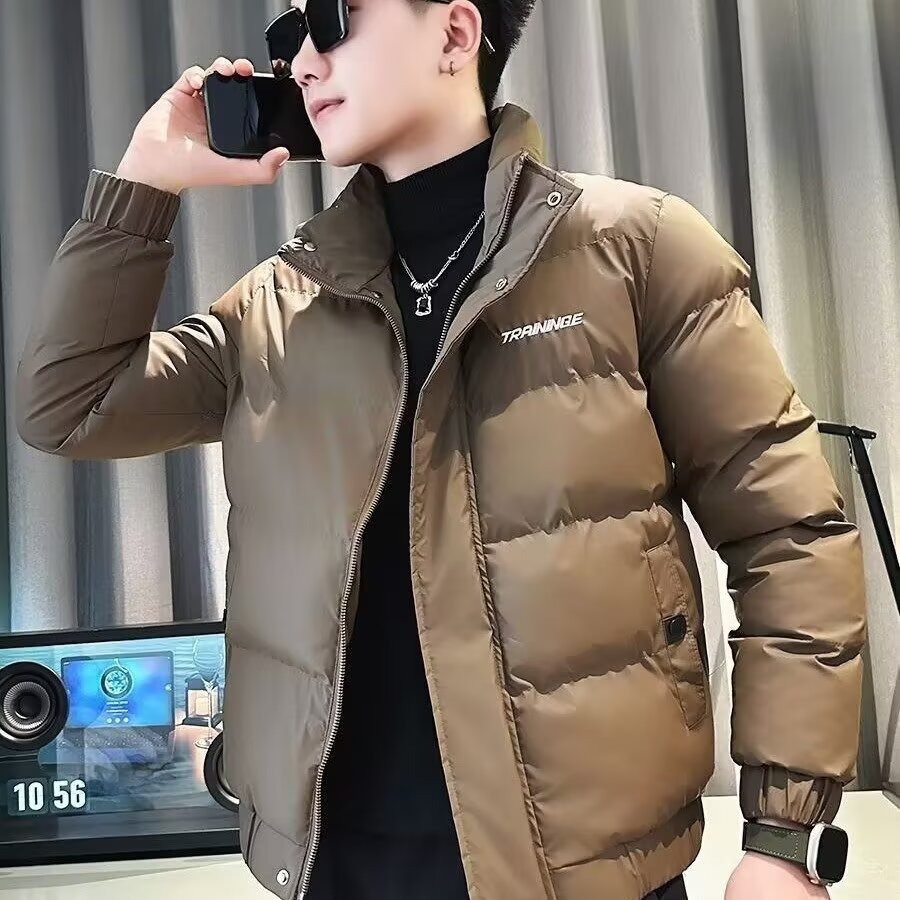 Three-proof Italian sailboat short down jacket for men, winter casual warm puffer jacket.