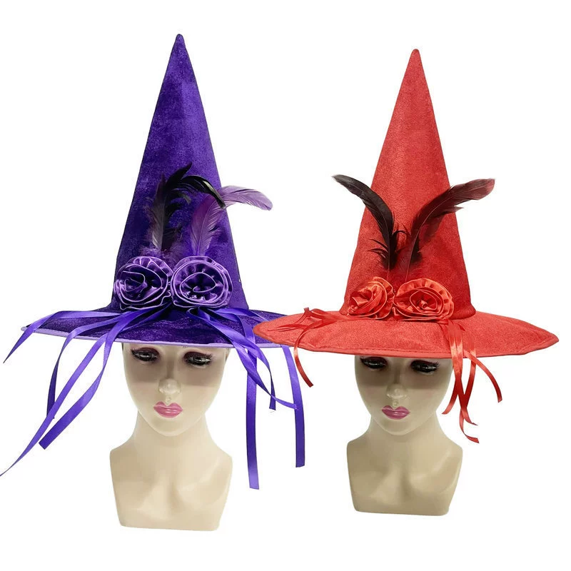 Hair accessory, black purple hat, halloween