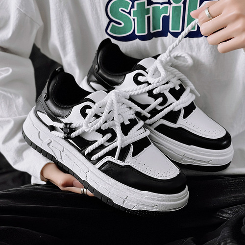  new men's shoes collection low-top Hong Kong style thick-soled bread shoes canvas shoes star style beggar shoes