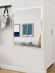 K9HX批發穿衣鏡子貼牆自粘一片式小塊浴室梳妝鏡裝飾小戶型牆面貼