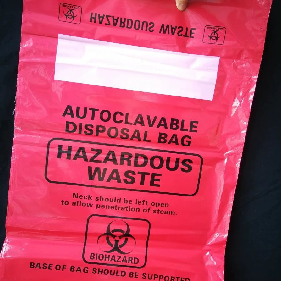 Красный высокотемпературный стерилизационный мешок ASONE, биологический мешок для образцов BIOHAZARD