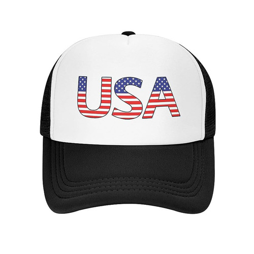 AliExpress USA Flag Design Men's Hat, Men's Baseball Cap with Visor, Youth Sun Hat, Soft-Top Baseball Cap