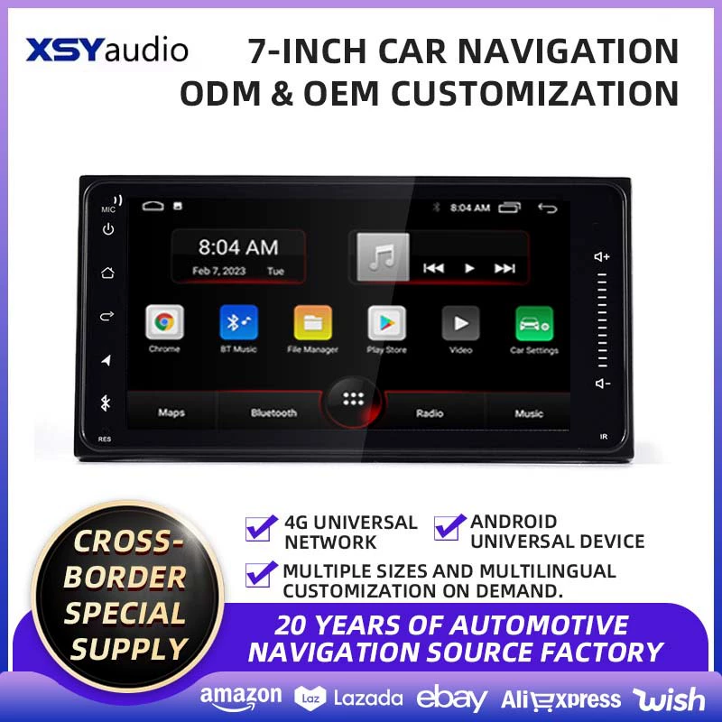 Suitable for Toyota Android car navigation system 7-inch Corolla single-axis universal machine car central control large-screen car navigation system