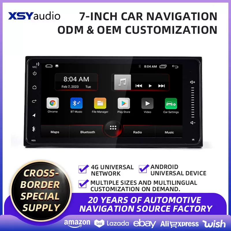Suitable for Toyota Android car navigation system 7-inch Corolla single-axis universal machine car central control large-screen car navigation system