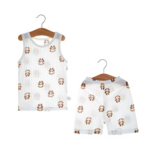 儿童套装夏季薄款童装宝宝背心短裤两件套男女童夏装婴儿衣服代发