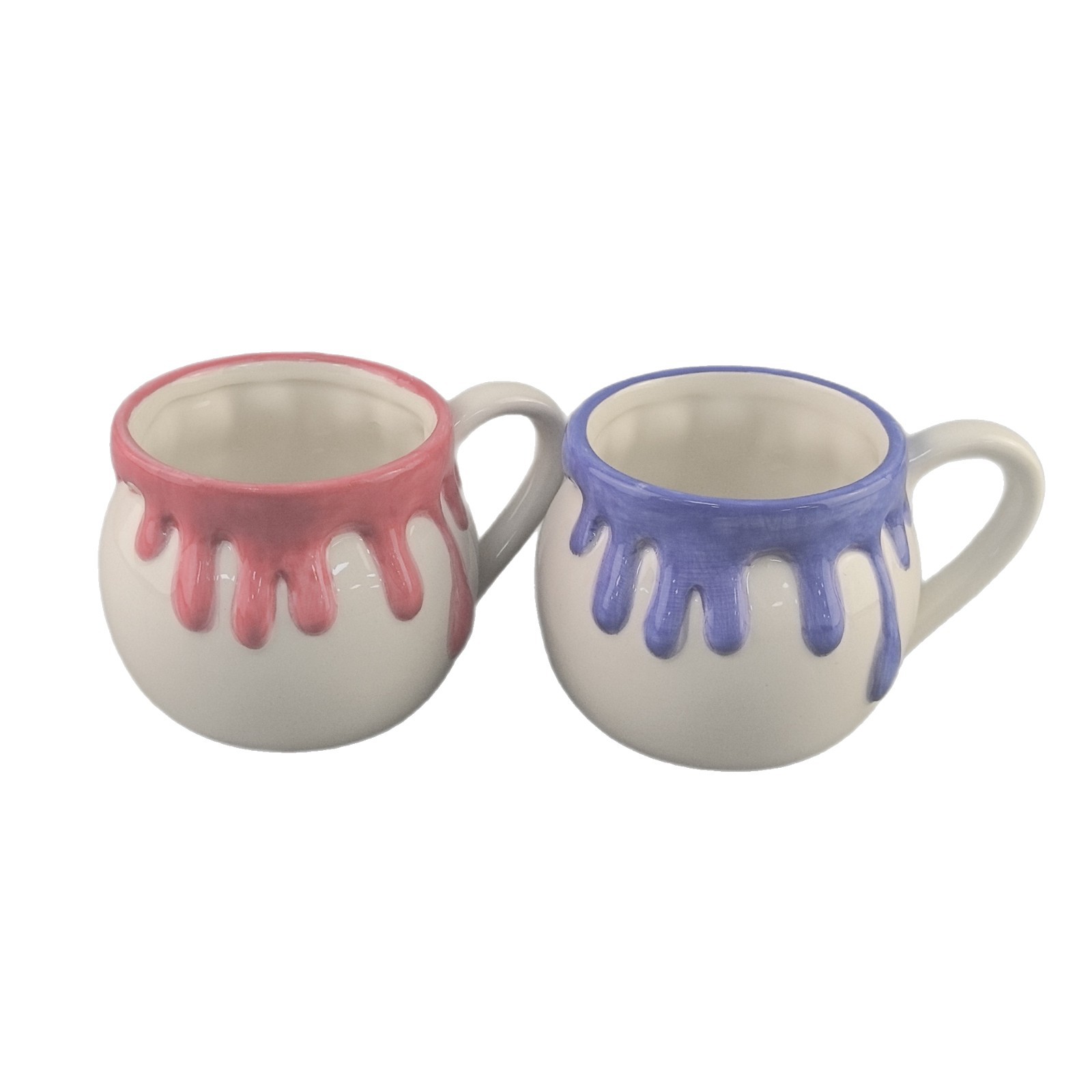 Tazas de cerámica pintadas a mano lindas tazas de desayuno creativas de helado de alta calidad de leche de avena de pequeña capacidad taza de agua potable