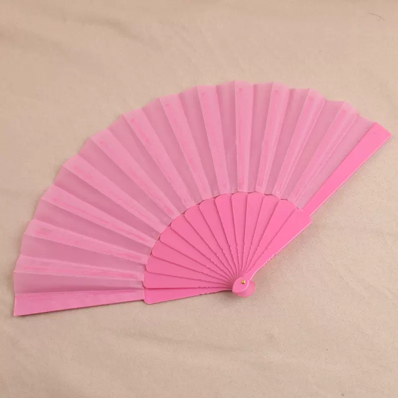 平板素面折扇塑料扇平板扇广告印刷外贸扇厂家直销颜色多小扇