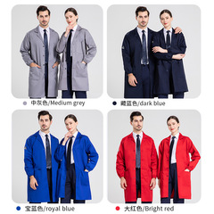 Anti-static long coat, anti-static workwear for electronics factories—available in blue and white, suitable for both men and women, designed to prevent dust and static in food manufacturing environments.