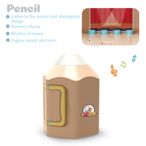 Children's play house pencil box set kindergarten fun house music doll house storage deformed girl toys