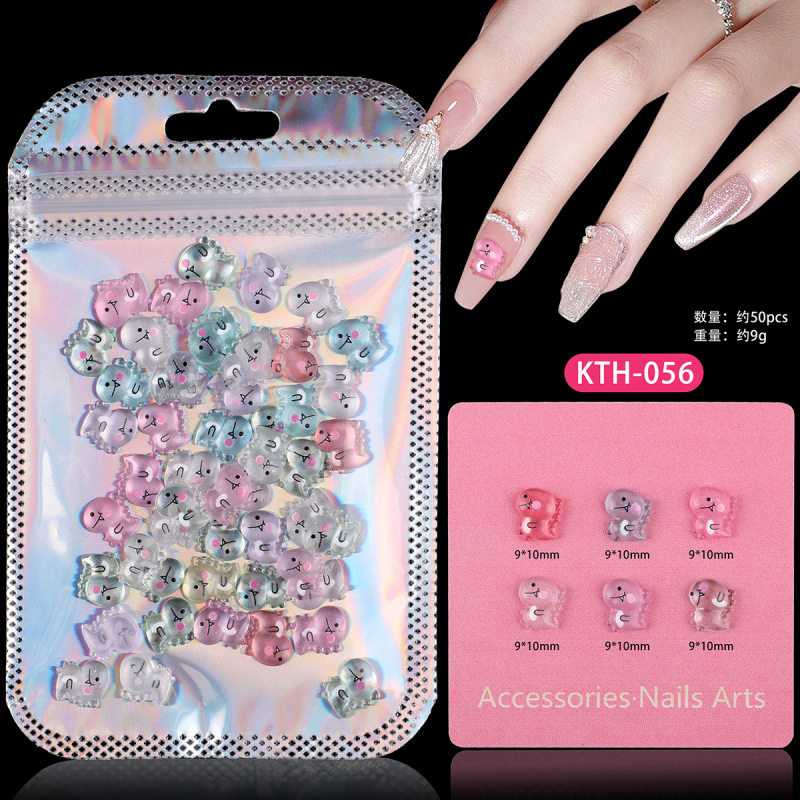 人気のネイルアートアクセサリーヒョウ柄 KT 猫バタークマバブルマートネイルアート漫画 diy ウェアラブルネイルアクセサリー|undefined