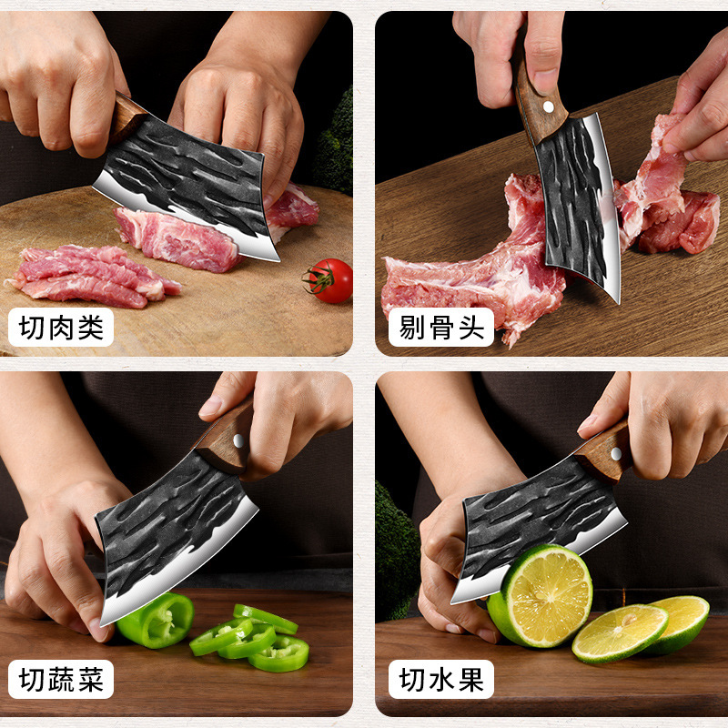 Cuchillo de cocina pequeño cuchillo de cocina cuchillo de cocina al aire libre cuchillo de cocina doméstico acero inoxidable Piles Yangjiang