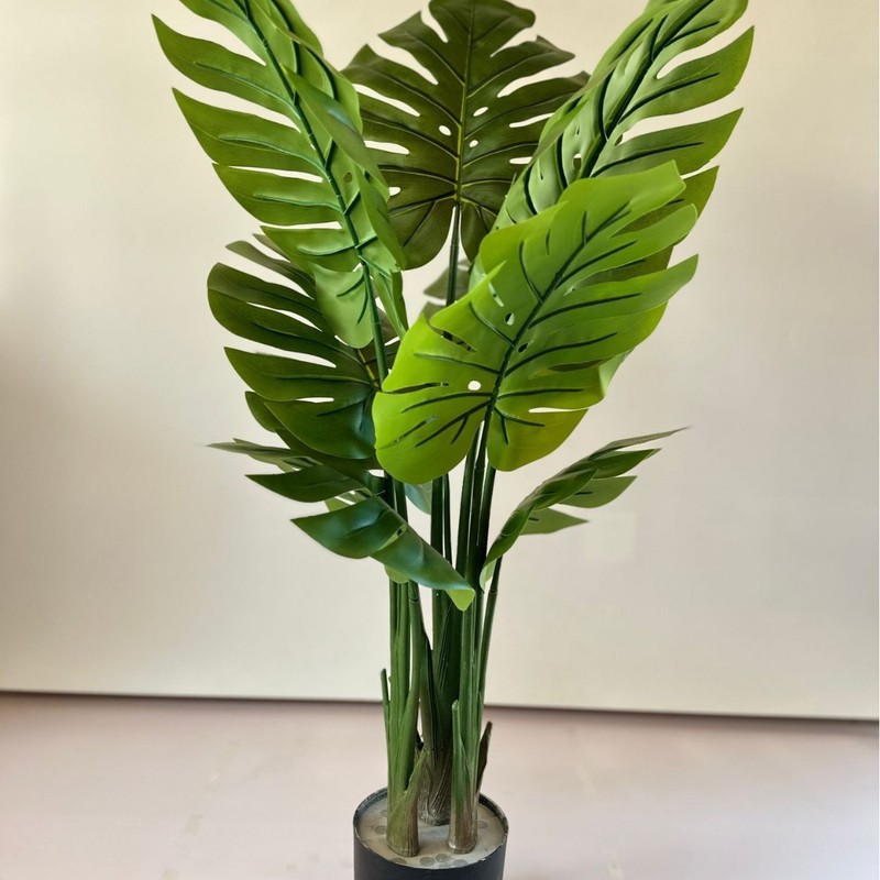 批发仿真绿植龟背竹假树室内客厅落地仿生植物盆栽北欧风装饰摆件|undefined