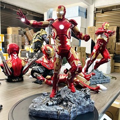 アイアンマンのフィギュアmk 43モデルのアベンジャーズの周辺gk樹脂の彫像の大きいサイズの置物のプレゼントは光ることができます。