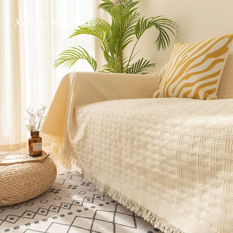 Cream beige non-slip sofa, internet celebrity
