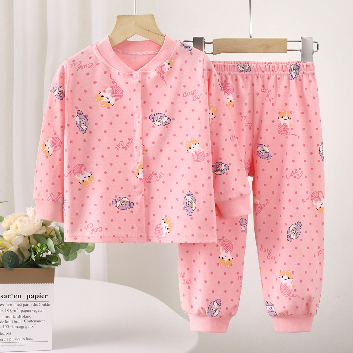 Baja interior de bebé algodón nuevo otoño cardigans para niños pijamas calientes para niñas ropa de hogar ropa infantil