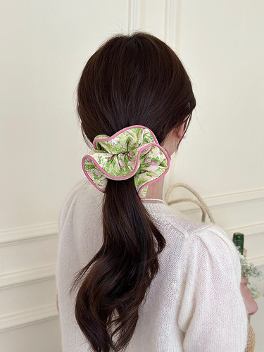 Mori style fairy simple temperament floral large intestine hair tie for women summer  new style hair tie and ball headband