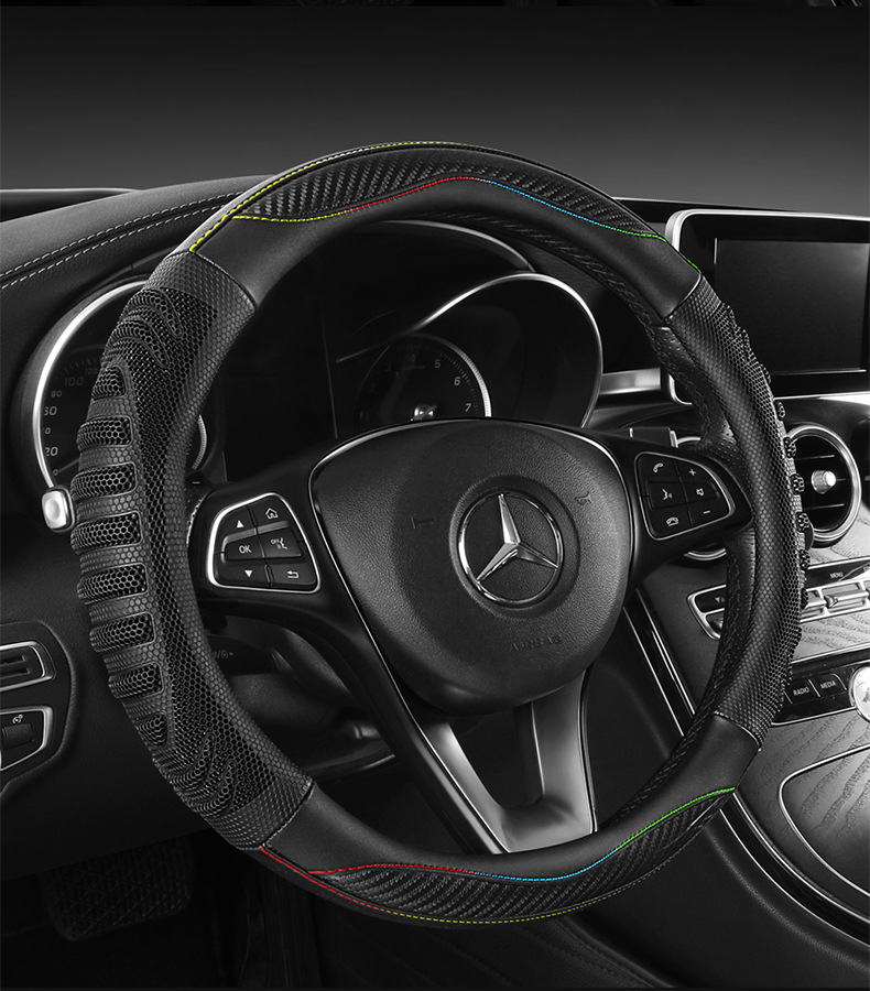 Four-Season Universal Honeycomb Sports Handlebar Cover, Steering Wheel Cover, Car Anti-Slip Modification Set, Cross-Border Tiktok Dropshipping