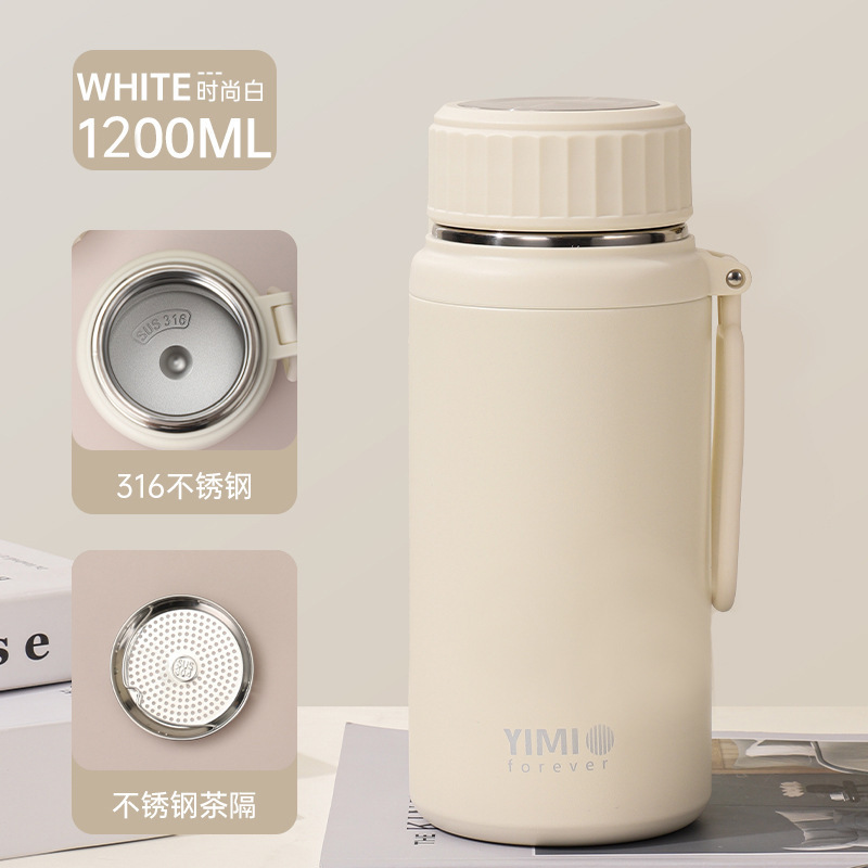 新しいシンプルな大容量 304 ステンレス鋼魔法瓶カップ屋外登山スポーツフィットネスポータブル高価値ケトル|undefined