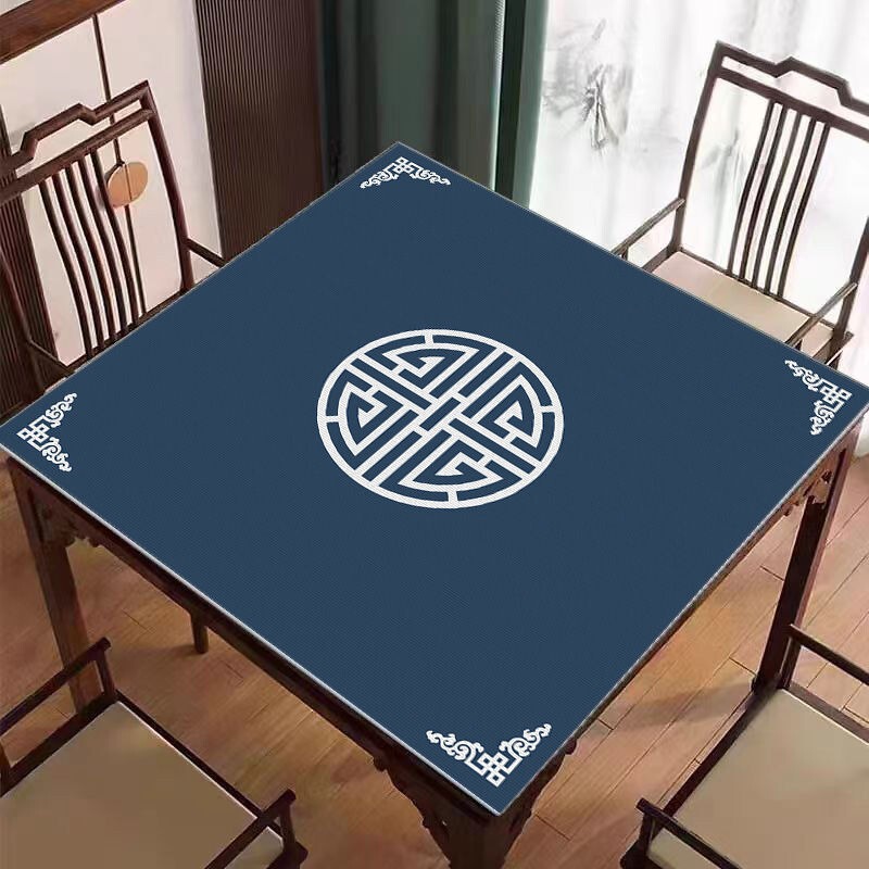 新中式麻将垫静音防滑垫水晶绒麻将桌垫家用耐脏易打理方形垫子|undefined