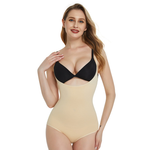 One-piece body-shaping top, women's tights, briefs, suspenders, adjustable tummy control, body shaping, breast support underwear Y73003