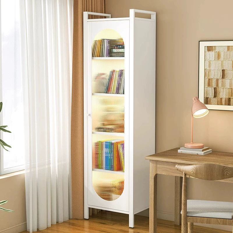 Домашний стальной книжный шкаф с дверным зазом на пол