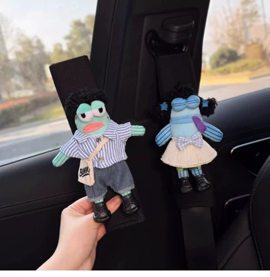 Seat belt shoulder pad: Shoulder Pads, Car Decoration - 1-pair-set-combination-small-fish-safety-belt-shoulder-pads