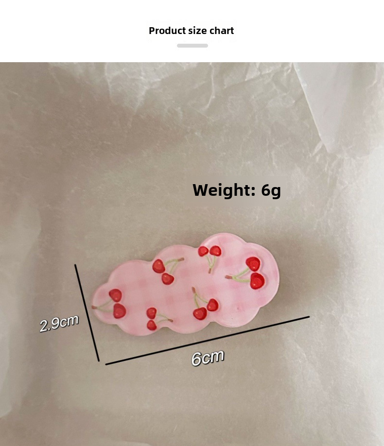 Épingle à cheveux nuage doux d'été dessin animé haute valeur de couleur fille style arc bec de canard pince épingle à cheveux accessoires accessoires pour cheveux en gros_voghion.com