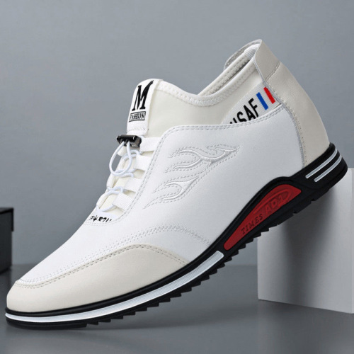 Spring and autumn men's casual shoes leather high-top casual shoes comfortable and wear-resistant soft-soled sports shoes men's shoes foreign trade cross-border