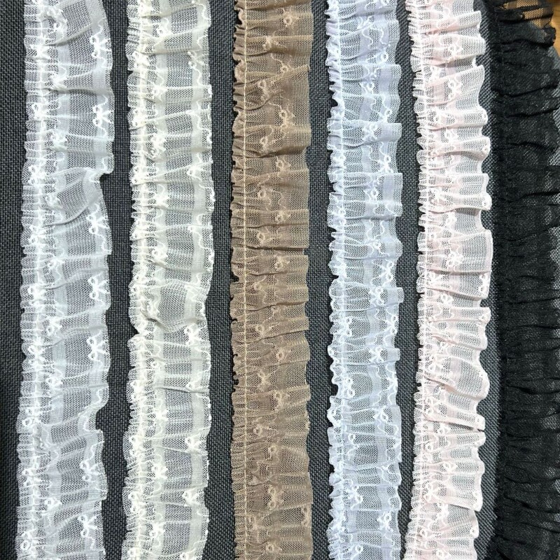 3.5 Jacquard Bow Lace Webbing Accessories Handmade DIY Clothing Accessories Headdress Skirt Packaging Hair Accessories Children's Clothing