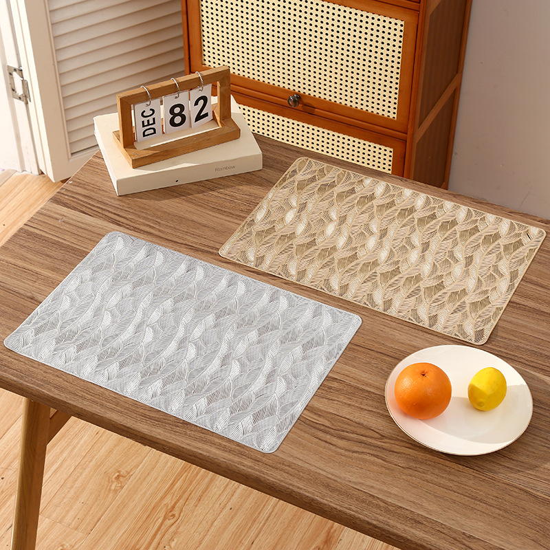 Transfronterizo cuadrado PVC almohadilla de comedor estilo europeo almohadilla de taza hueca almohadilla de taza cuadrada almohadilla de taza hueca aislamiento térmico almohadilla impermeable