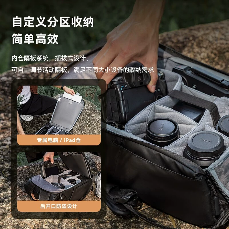 Сумка для камеры SmallRig, водонепроницаемый вместительный рюкзак для путешествий