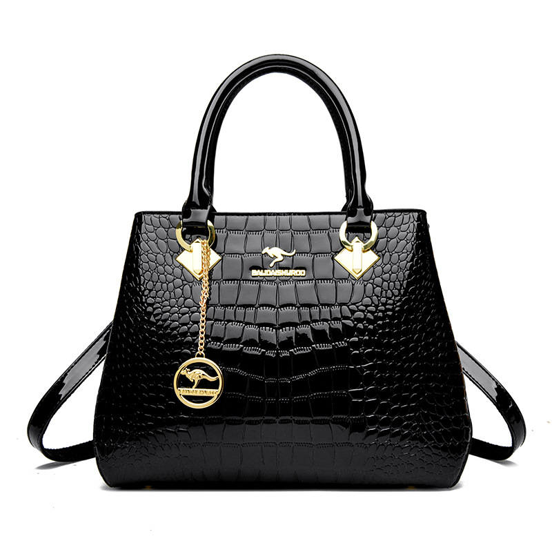 Women's Handbag 2025 New Model European And American Retro PU Patent Leather Simple Ladies Large Capacity Shoulder_voghion.com