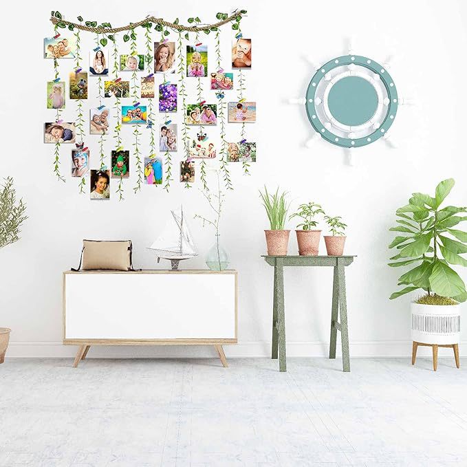 Creative hemp rope hanging photo ins wall decoration pendant room setting wall hanging photo wall retro Creative hemp rope hanging photo ins wall decoration pendant room setting wall hanging photo wall retro