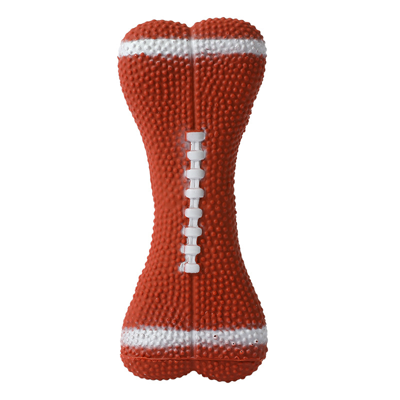 Suministro directo de fábrica en stock nuevo vinilo sonido deportes bola hueso perro de juguete perro entrenamiento mascota juguete al por mayor