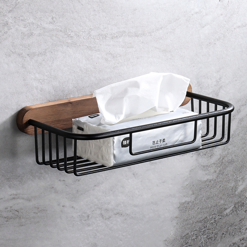創意的な木のティッシュの棚は穴を開けないでトイレを引き出します。|undefined