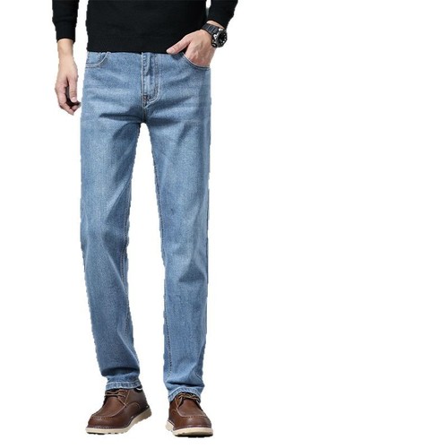 High-end Men's Spring and Summer New Elastic Straight Leg Pants Trendy Versatile Business Loose Casual Long Pants