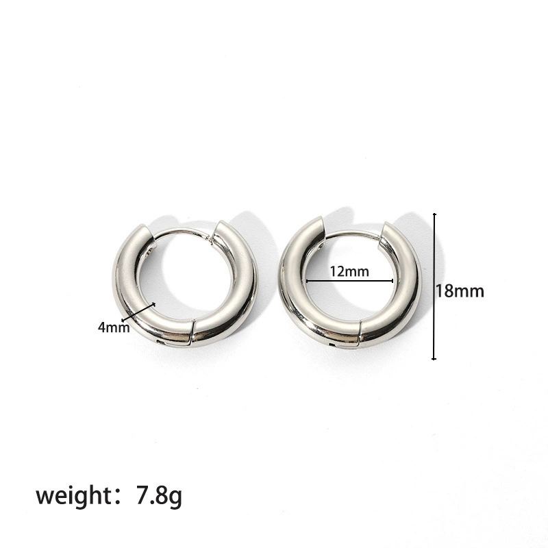Brand earrings stainless steel, European style, 750 sample gold, gold and silver