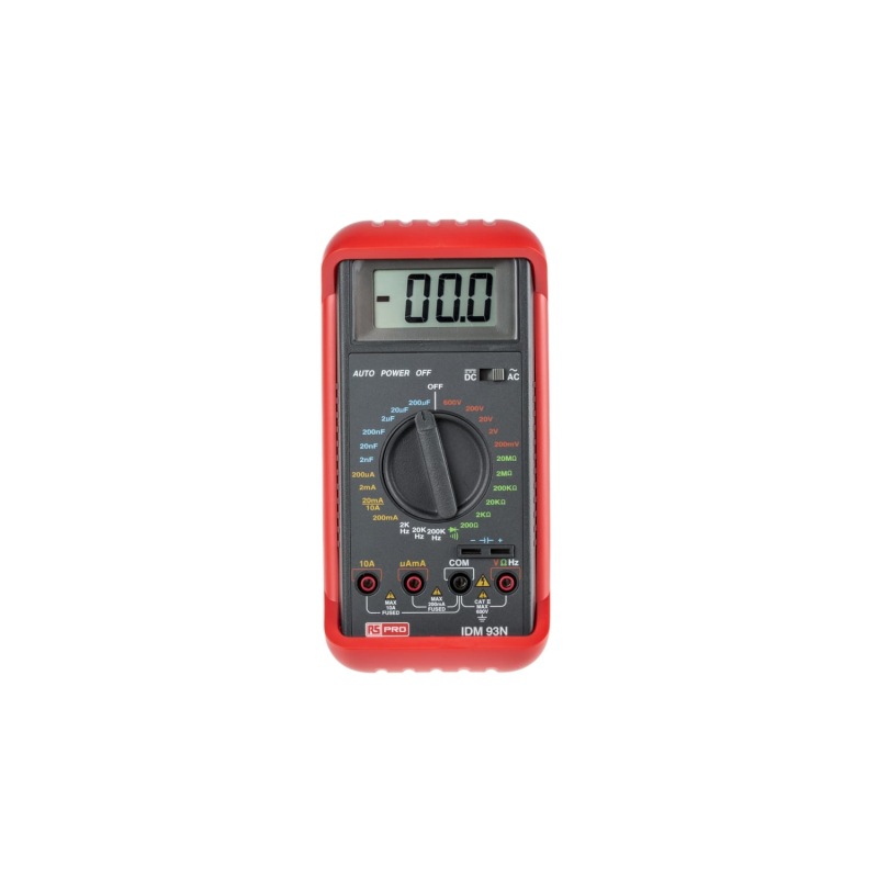 RS PRO ISO-TECH IDM93N 手持式万用表 600V交流600V直流20MΩ