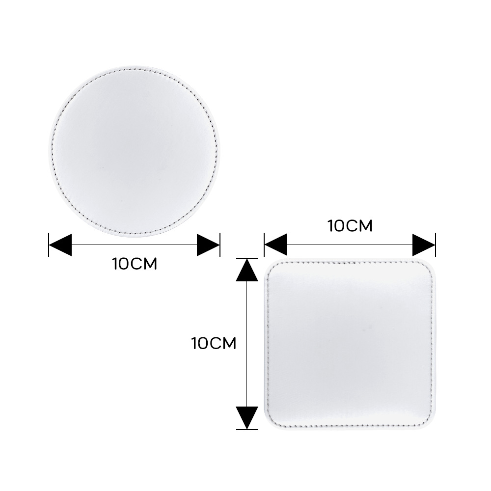 Nuevo producto de transferencia de calor posavasos de cuero para el hogar de oficina posavasos de cuero redondo antideslizante e impermeable al por mayor