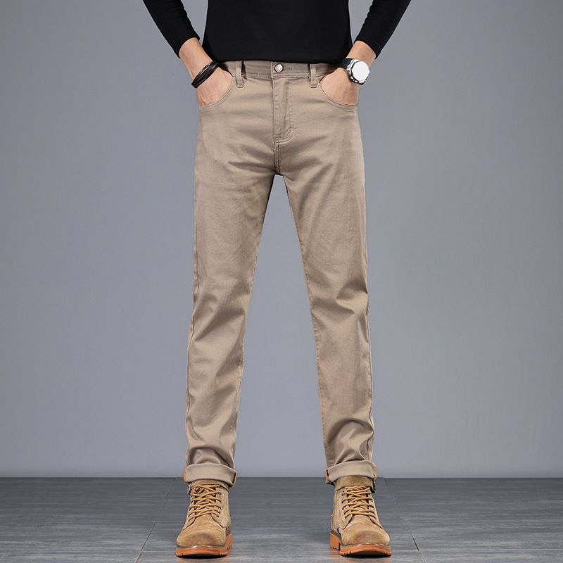 High-end Jeans Men's New Casual Loose Straight Slimming Pants Men's Soft Wear-resistant Business All-match Trousers
