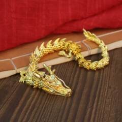 黃銅龍中國龍會動的3D活體可活動神龍擺件黃銅展廳擺設青龍手把件