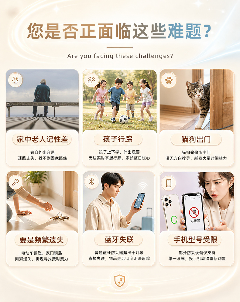 Customized Beidou 5G+ Precision Locator, Round Anti-Loss Tracker for Keys, Pets, Children, Elderly, and Car Use