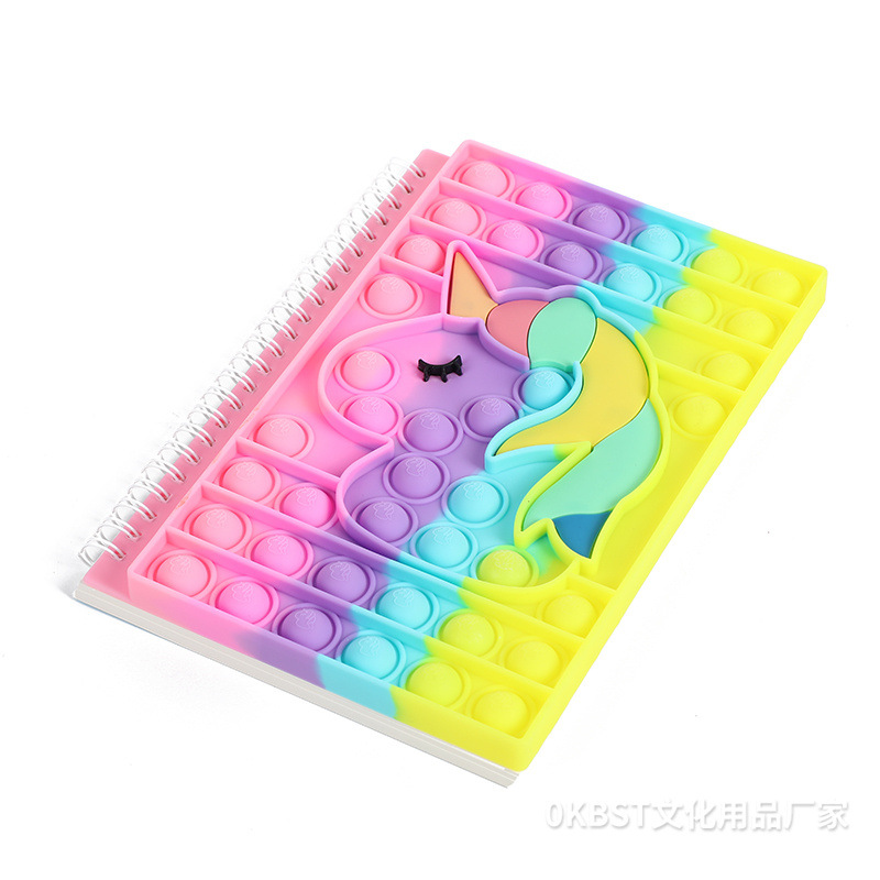 Ratón asesino pionero unicornio raspado cuaderno bobina hojas sueltas presionando burbuja ejercicio libro descompresión papelería libro