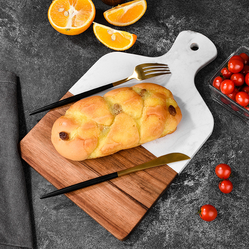 Tablero de mármol transfronterizo empalmado acacia madera tablero de corte Amazon madera maciza tablero de queso tablero de filete tablero de corte de frutas