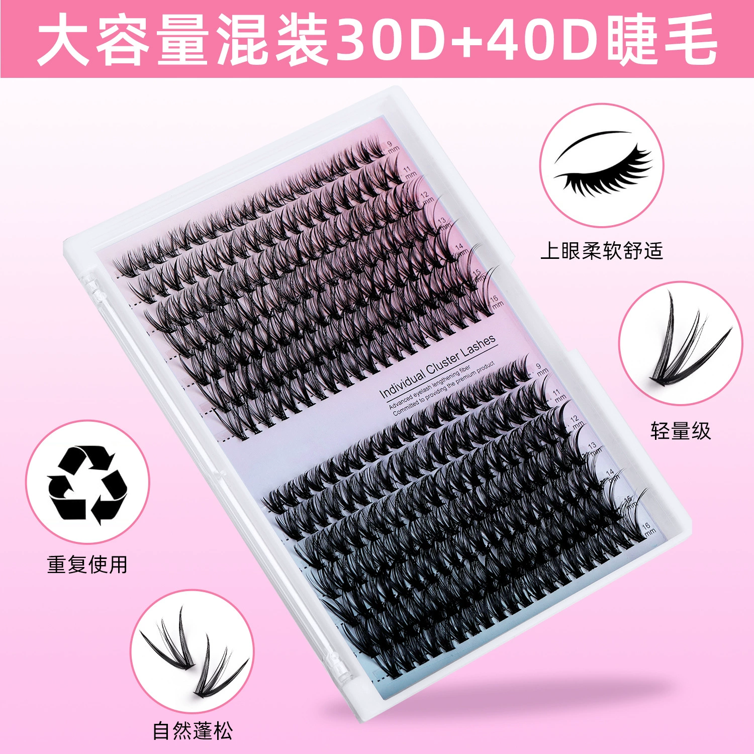 (Cross-border trading), false eyelashes, dense curling set, European style