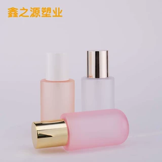 PET磨砂质感化妆品分装瓶 多色按压瓶 精华液乳液包装瓶