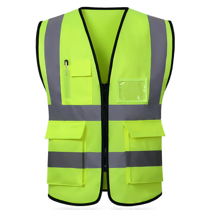Chaleco Reflectante de Seguridad de Malla Multi Bolsillos para Construcción y Seguridad Vial