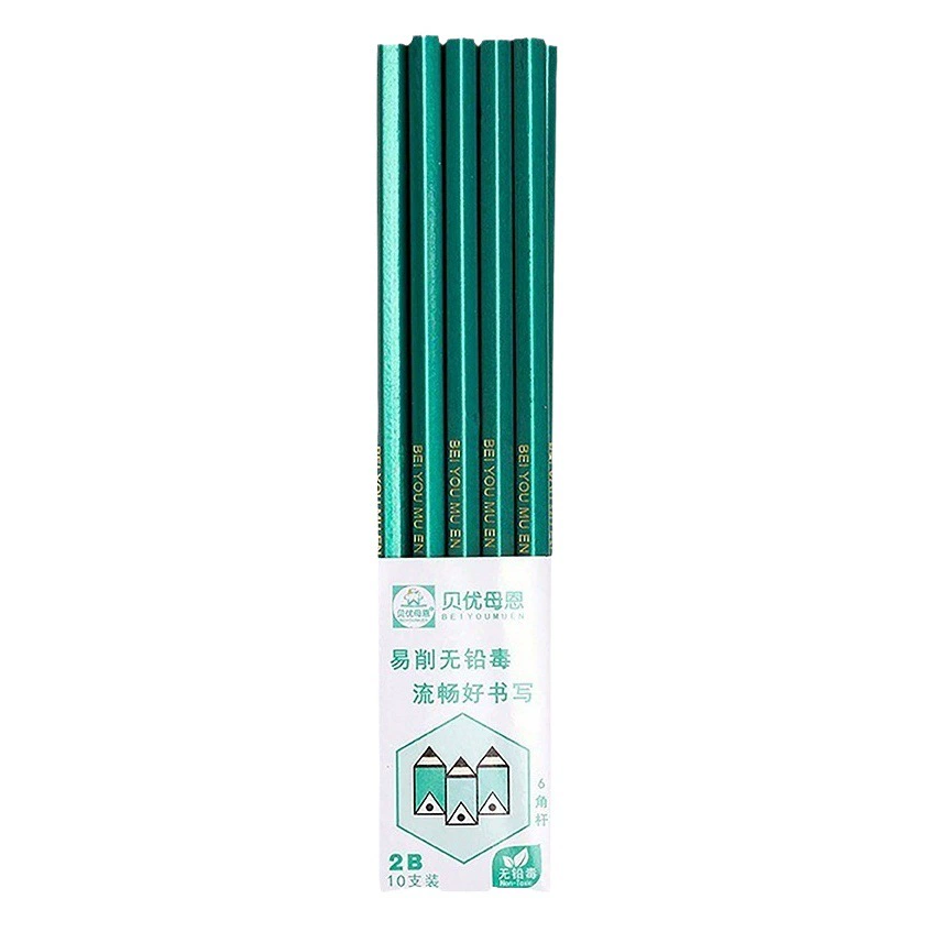 Школьники Шестигранный зеленый стержень детское письмо HB карандаш рисунок экзамен эскиз покрытие карты 2B ручка оптом специальные канцелярские товары