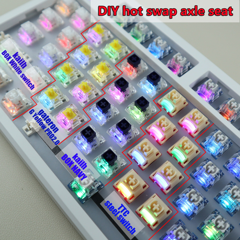 Ttc Gold Powder Quick Silver Ice Silent V2 Steel Switch Mechanical Keyboard Switch Hot-Swappable DIY Linear Silent Switches