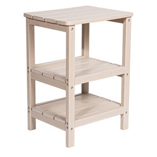 Outdoor Side Table with Two Layers, Lightweight and Easy to Carry, Suitable for Villa Balconies and Courtyards, Simple Ins Style